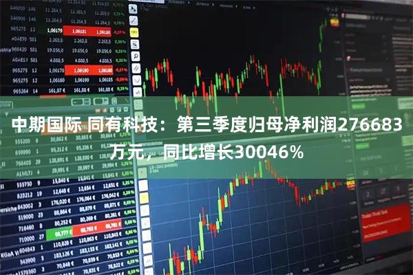 中期国际 同有科技：第三季度归母净利润276683万元，同比增长30046%