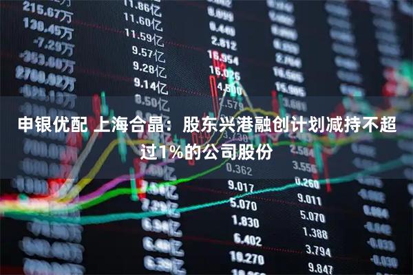 申银优配 上海合晶：股东兴港融创计划减持不超过1%的公司股份