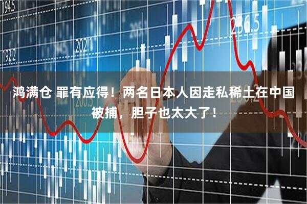 鸿满仓 罪有应得！两名日本人因走私稀土在中国被捕，胆子也太大了！